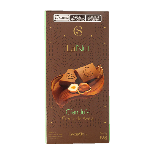 Tablete LaNut de Chocolate ao Leite e Avelã 100g