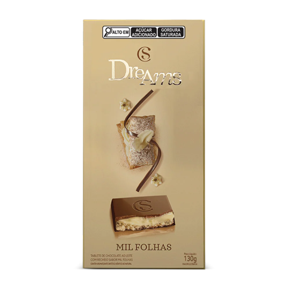 Tablete Dreams Mil-Folhas 130g